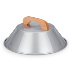 Craft Wok Dome Lid for 14-Inch Woks Traditional Dome Shaped with Wooden Handle Cover for 14 inch Woks Asian Cookware Aluminum / 732W3