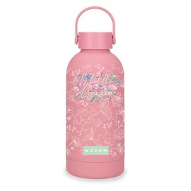 Movom Enjoy Stainless Steel Water Bottle, Pink, 6.5 x 18.5 x 6.5 cm, Stainless Steel, Pink, Talla única