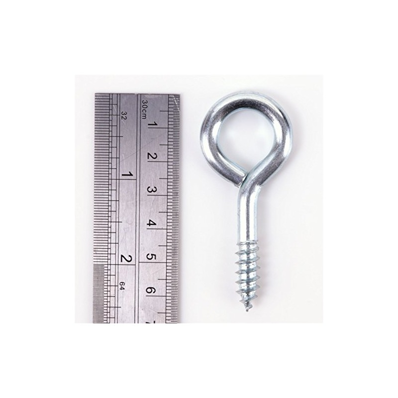 20x Large Heavy Duty Screw in Eyes - 65mm Long