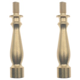 HAJXZH 2 Pcs 2 Inch Lamp Finial Extender Turned Brass Lamp Shade Risers for standard Finials and Harps