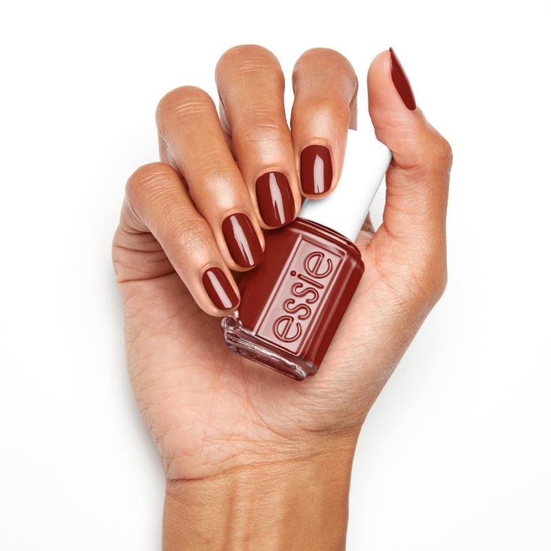 essie Nail Polish, Salon-Quality Deep Red-Brown Nail Polish, Vegan, Bed