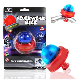 Smart-Planet JO-20637 Bicycle Siren - Fire Brigade Bicycle Bell - Funny Fire Brigade Siren for Children - Bicycle Bell for Bicycle Handlebars