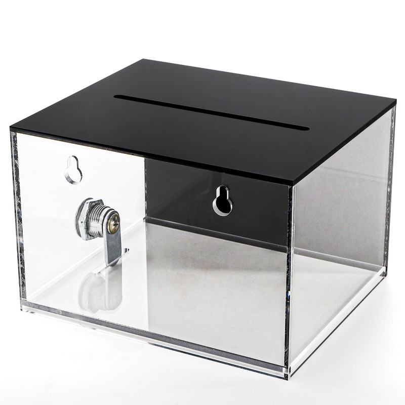 ZEAYEA Tip Jar for Money, 6 x 4 x 5