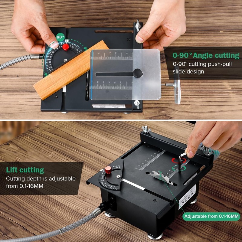 Mini Multi-Functional Table Saw,Portable Mini Desktop Electric Saw for Wood