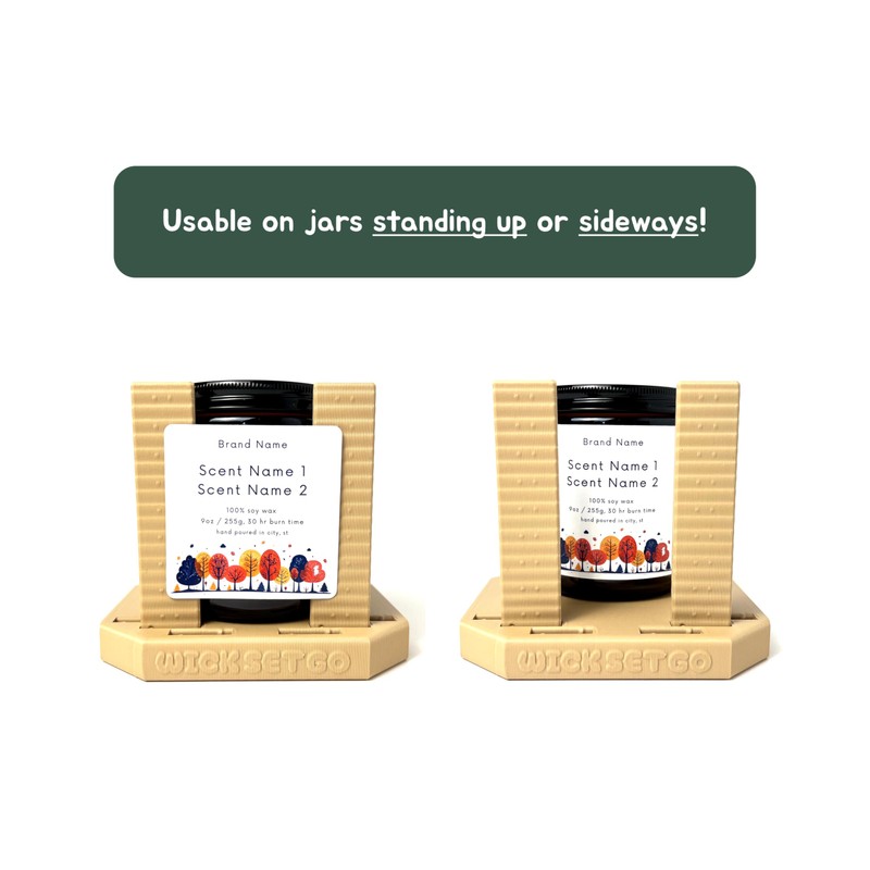 Sticker Label Application Installation Tool for Jars, Containers, Bottles, Adjustable