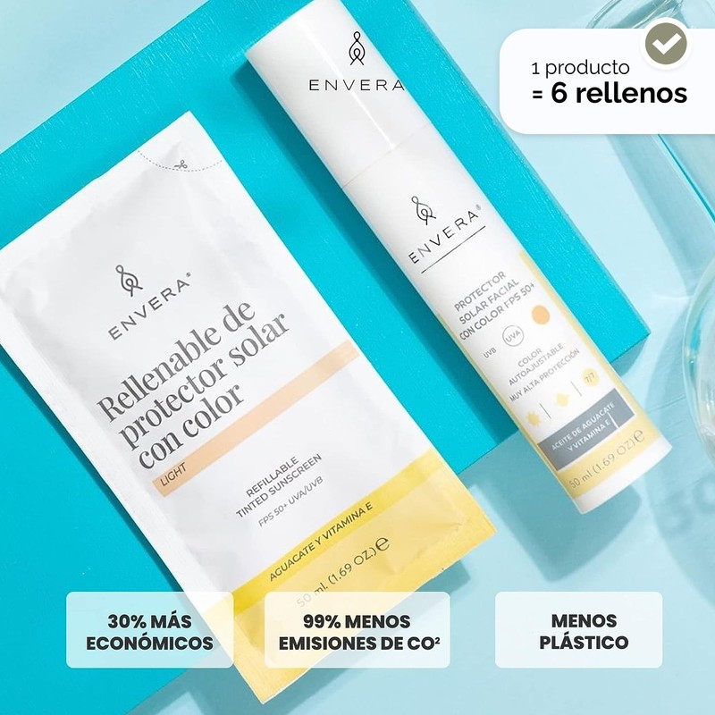 ENVERA | Protector Solar Facial + Recarga Rellenable | FPS