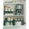 SONGMICS Cabinet Organizer Shelf, Set of 3 Kitchen Counter Shelves,