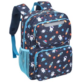 Bagseri Boys Backpack Kids - Toddler Backpack School Bags for Boys Kids Rucksack Water Resistent Cute Primary Backpack 15 Inch (Blue Space)