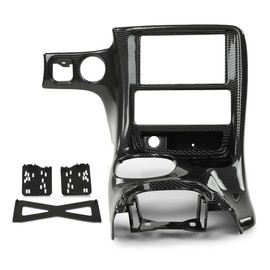 CHEDA Double Din Radio Center Dash Bezel Kit Carbon Fiber Compatible with Chevy Corvette C5 1997 1998 1999 2000 2001 2002 2003 2004