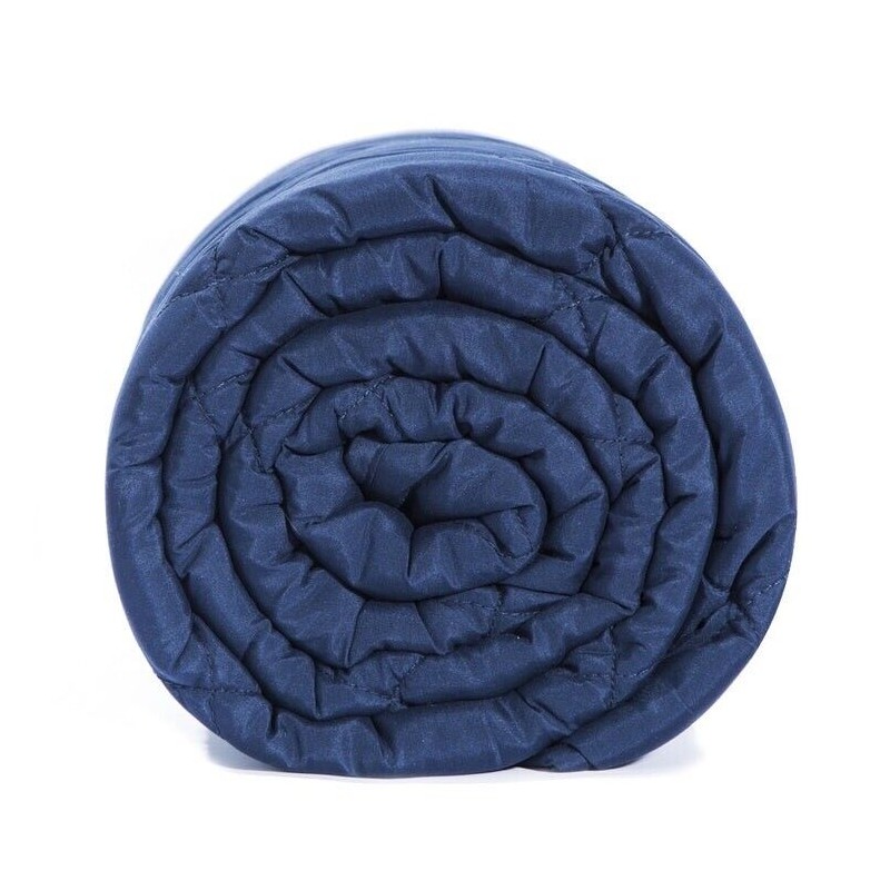 BlanQuil Genuine Blanquil 12lbs Weighted Blanket, Navy - Decreased Anxiety