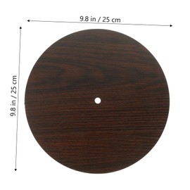 ORFOFE Wooden Dial Plate Replacement for DIY Wall Clocks Stylish Round Design Dark Grain Easy Installation for Home Decor and Clock Restoration