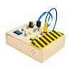 MagiDeal Wooden Busy Board with LED Lamp Switch Light, Wooden
