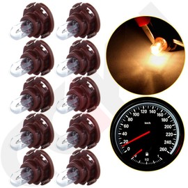 OCPTY 10Pack Warm White T4.7 Neo Wedge Halogen Light Bulb Super Bright:Instrument Panel Gauge Cluster Dashboard Light Bulbs