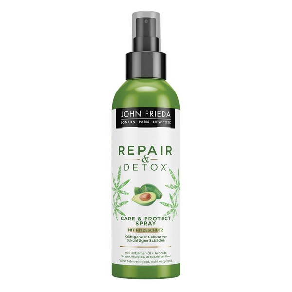 John Frieda Repair & Detox Care & Protect Spray with Avocado Oil and Green Tea, 200 ml