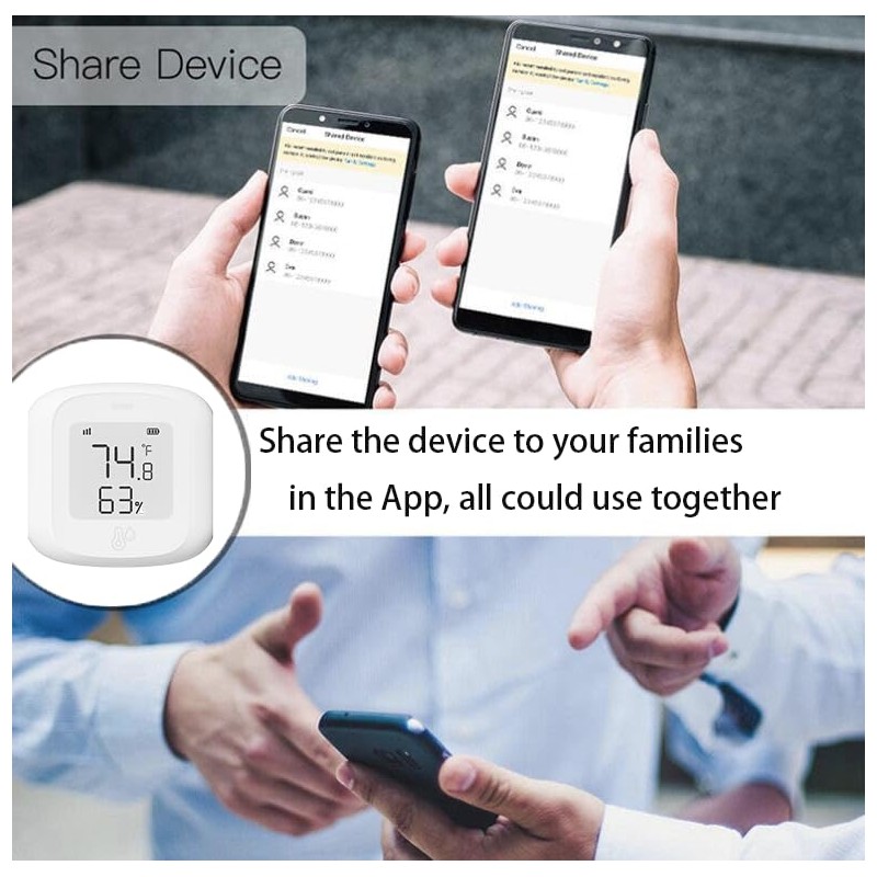 UanTii Smart Temperature Humidity Sensor Tuya Zigbee Indoor Thermometer Hygrometer