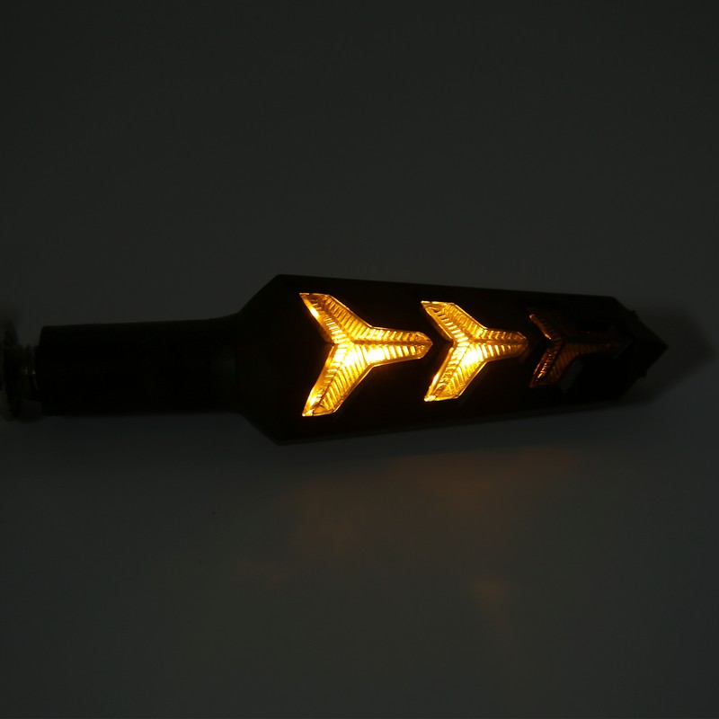 4Pcs Motorcycle LED Turn Signals Daytime Running Lights Blinker Front
