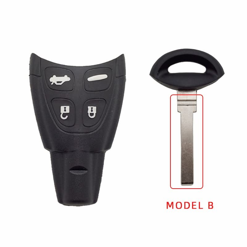 4-button car key for Saab 9-3 93 2003-2007 with logo