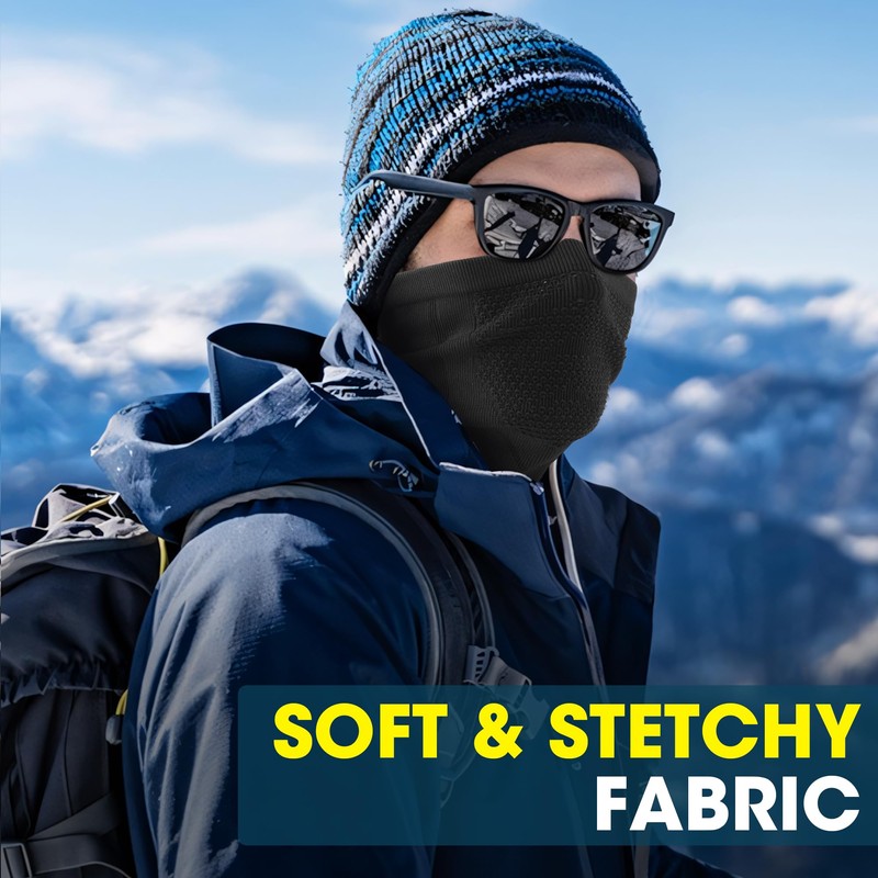 WTACTFUL 2-Pack Neck Gaiters for Men Half Face Neck Warmer