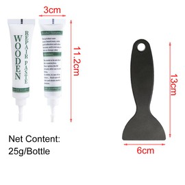 Laminate Floor Repair Kit, 2 Colours Wood Repair Kit, Laminate Repair Kit for Repairing Scratches, Cracks and Discoloration for Wooden Cabinet, Floor and Door, Easy to Use