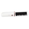 Hair Straightener Brush USB Rechargeable Hair Straightening Curling Brush Pearl