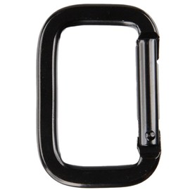 Craft County Aluminum Rectangle Carabiners (Black, 5 Pack)
