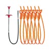 LONGGUI 25inch Hair Drain Clog Remover Tool(6pcs), 24inch Drain Cleaner