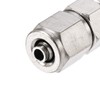 sourcing map Compression Tube Fitting Nickel Plating for 4mm Pneumatic