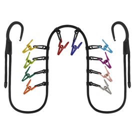 Retractable Car Carrying Camping Drying Portable Clothesline, 10 Clothespins, Home Use Hole-Free Clothesline for Traveling, Car Carrying, Outdoor Camping