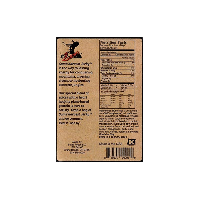 Sam's Harvest Jerky - Original Recipe, 4 oz. Bag (Pack