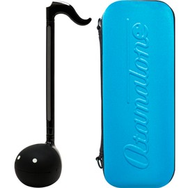 Otamatone Regular Black and Blue Case Bundle Japanese Electronic Musical Instrument Portable Music Synthesizer by Maywa Denki Studio Award Winning Educational Fun Gift for Children Teens & Adults