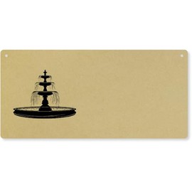 'Garden Fountain ' Large Wooden Wall Plaque/Door Sign (DP00066958)