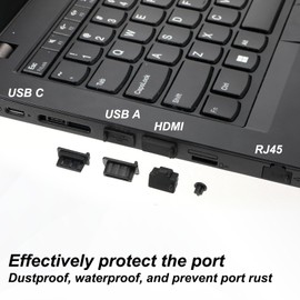 55Pcs USB Port Caps Silicone USB Port Cover Protector Dust Plug Type-C Dust Stopper Anti Dust Cover Plugs Cap for USB A, Micro USB, HDMI, 3.5mm Headphone, Type C Female and Male Ports (7 Types)