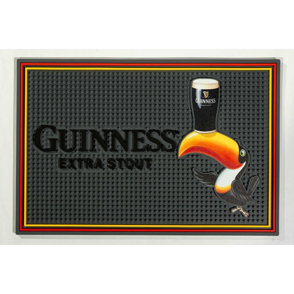 Guinness Extra Stout Bar Mat - 18x12 Inches, Durable and