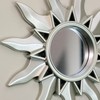 Northlight Set of 3 Mayan Sunburst Matte Silver Round Mirrors