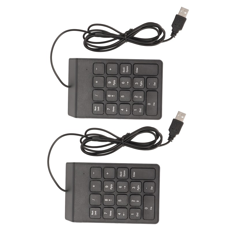 Wired Number Pad 18 Keys Ergonomic USB Plug and Play