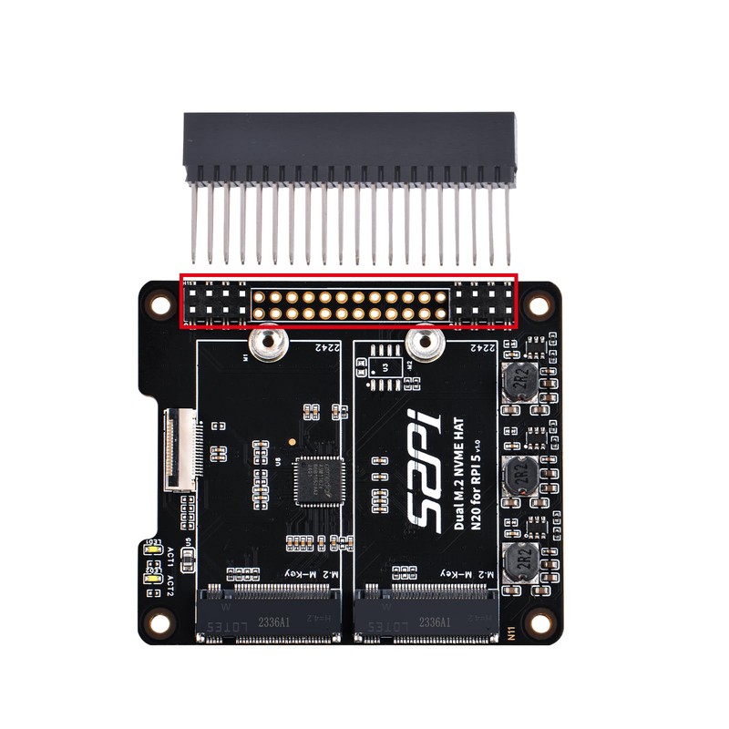 GeeekPi N20 Dual M.2 M-Key NVMe 2242 SSD HAT for
