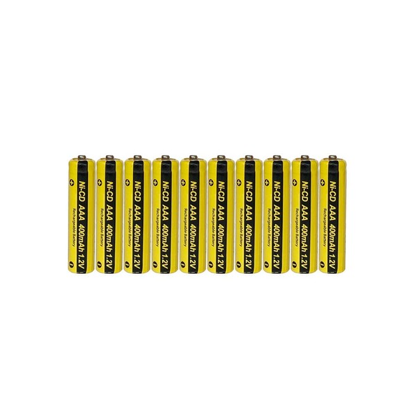 AAA Battery NiCd 1.2V Rechargeable Batteries for Garden Landscaping Solar Lights (10pc)
