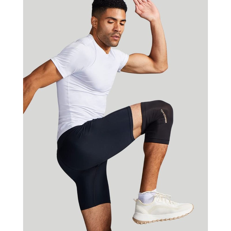 Tommie Copper Unisex Core Compression Knee Sleeve - Black -