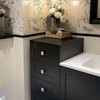AUXBC 1.3" Ceramic Round Knobs, Antique Brass and Ceramic Cabinet