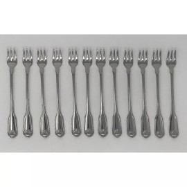 ONEIDA USA SELLER 12 CLASSIC SHELL SEAFOOD FORKS ONEIDA NEW 18/10 S/S FREE SHIP