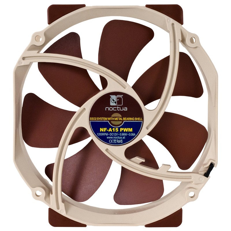 Noctua NF-A15 PWM, Premium Quiet Fan, 4-Pin (140mm, Brown)