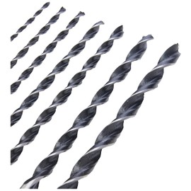 Neilsen CT3651 7PC Extra Long Drill 4MM 5MM 6MM 7MM 8MM 10MM 12MM X 300MM Wood Working BIT, 1 V, Silver