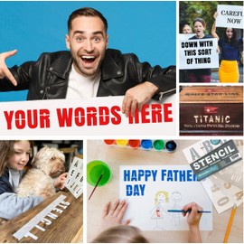 Dovetails Vintage Big Letter C Stencil 120 mm tall Modern Alphabet Style