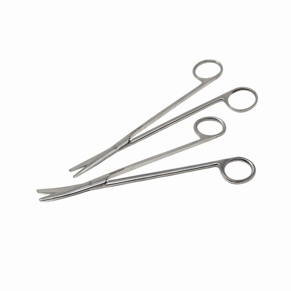 2 Pcs Surgical Metzenbaum Scissors 7" Blunt/Blunt Blades Straight +