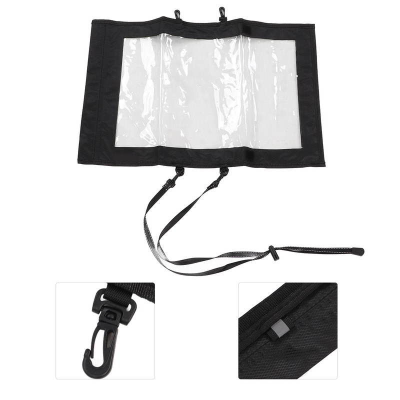 Transparent Hiking Map Pouch with 2 Additional Straps Waterproof TPU