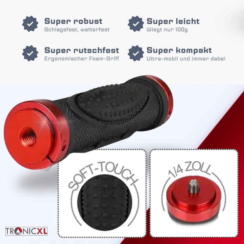 TronicXL Camera Handle Grip Stabiliser with 1/4 Inch Thread for
