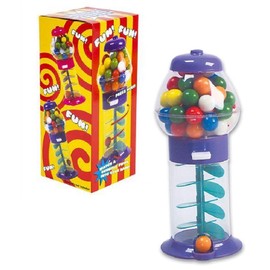 7" Spiral Galaxy Colorful GUMBALL MACHINE - Dubble Bubble Twirling Style Candy Gum Dispenser (PURPLE)