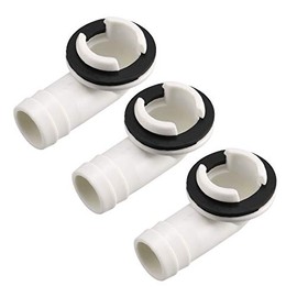 uxcell Air Conditioner Drain Hose Connector Elbow Fitting with Rubber Ring for Mini-Split Units and Window AC Unit 22.5mm 3Pcs