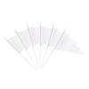 12 Pack White Pennant Flags Small Mini Hand Held Solid