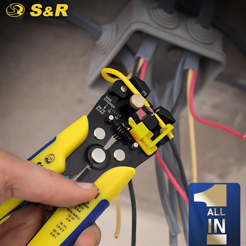 S&R 5-in-1 Automatic Wire Strippers Pliers/Crimping Tool with Cutter -